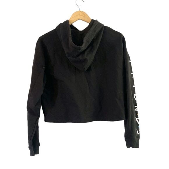 FRIENDS Black Cropped Long Sleeve Hoodie Sweatshirt, Size XS - Picture 4 of 6